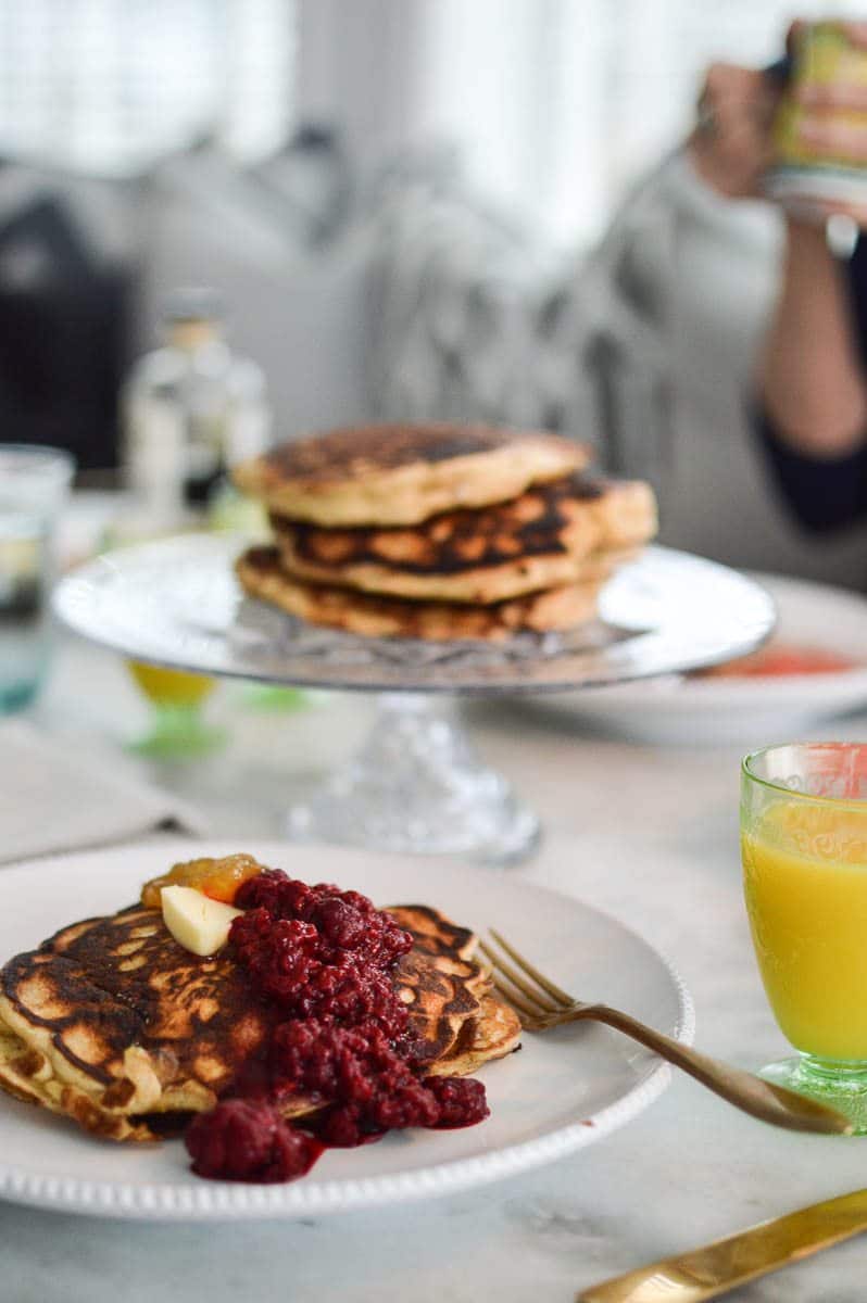 Perfect Whole Grain Pancakes | www.Simmstown.com | Lisa Samuel